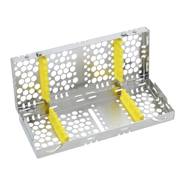 2-Tier Cassette 100% Stainless Steel Small Yellow 8 Instruments Ea