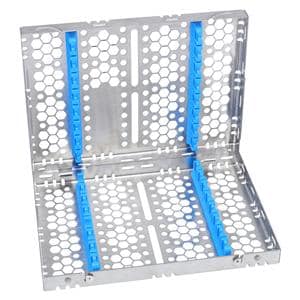 Double Sided Cassette 100% Stainless Steel Medium Blue 16 Instruments Ea