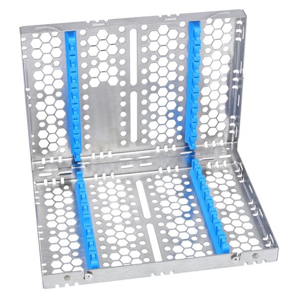 Double Sided Cassette 100% Stainless Steel Medium Blue 16 Instruments Ea