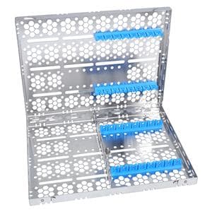 Double Decker Cassette 100% Stainless Steel Large Blue 24 Instruments Ea