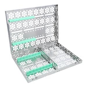 Double Decker Cassette 100% Stainless Steel Large Light Green 24 Instruments Ea