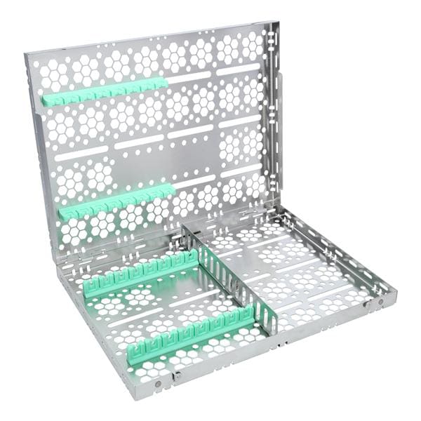 Double Decker Cassette 100% Stainless Steel Large Light Green 24 Instruments Ea