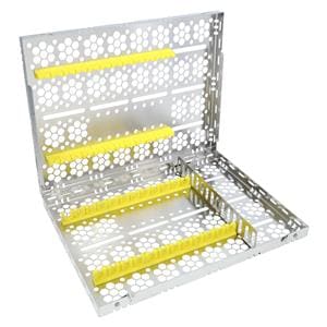 Double Decker Cassette 100% Stainless Steel Large Yellow 24 Instruments Ea