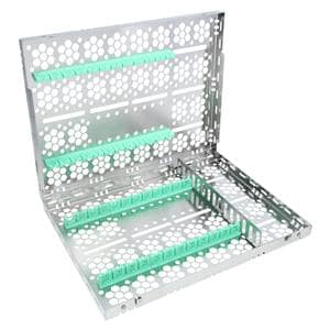 Double Decker Cassette 100% Stainless Steel Large Light Green 24 Instruments Ea