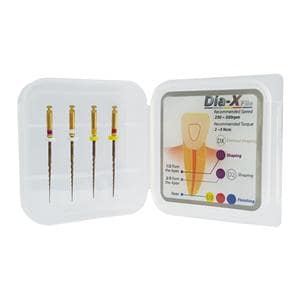 Dia-X Rotary File 21 mm Nickel Titanium Assorted 4/Pk