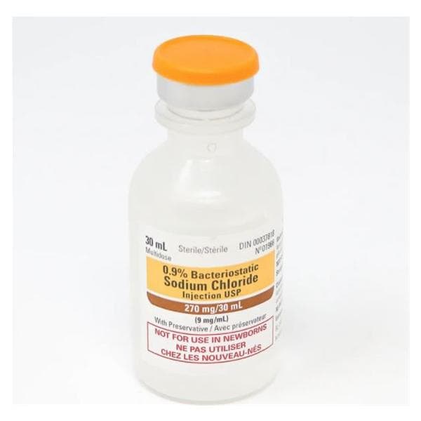 Hospira IV Injection Solution 0.9% Sodium Chloride 30mL Vial 25/Bx