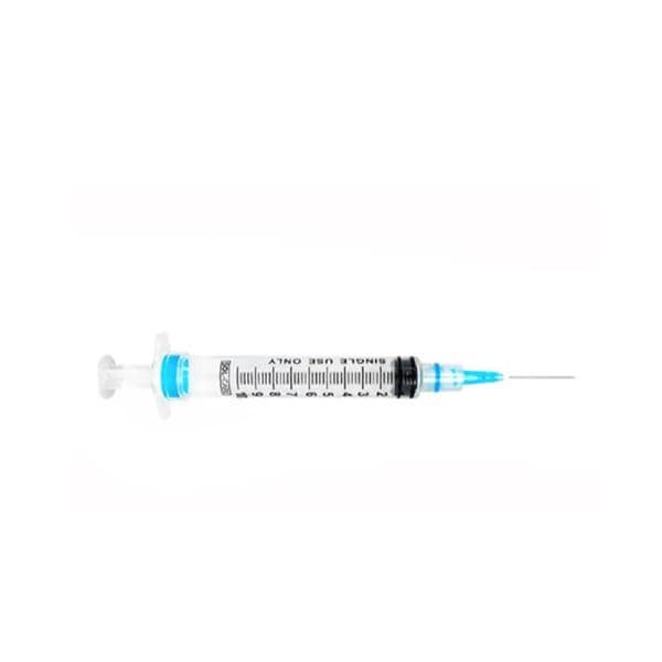 Luer-Lok Syringe 22gx1" 3cc Safety Reduced Dead Space 100/Bx, 8 BX/CA