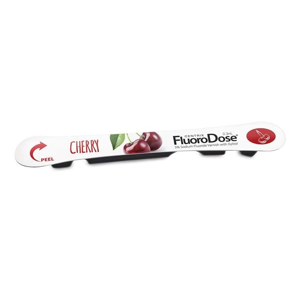 FluoroDose Varnish Single Dose 5% Sodium Fluoride 0.3 mL Cherry White 120/Pk
