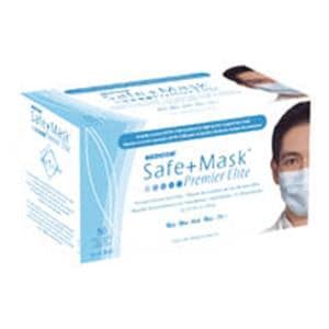 Safe+Mask Premier Elite Masque Bande auriculaire Bleu 50/boîte, 10 BX/CA