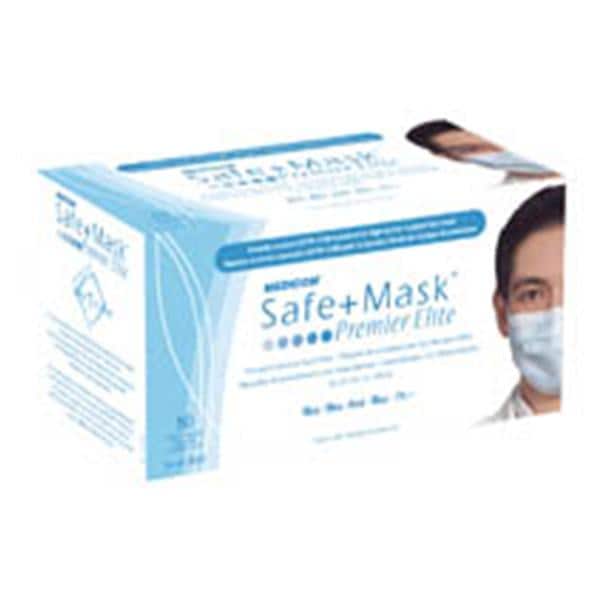 Safe+Mask Premier Elite Masque Bande auriculaire Bleu 50/boîte, 10 BX/CA