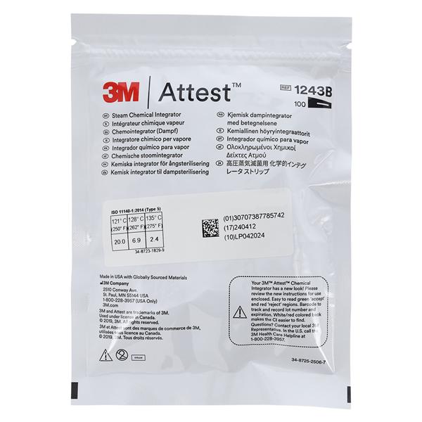 Comply SteriGage Biosurveillance En cabinet 2 po x 0,75 po 100/boîte