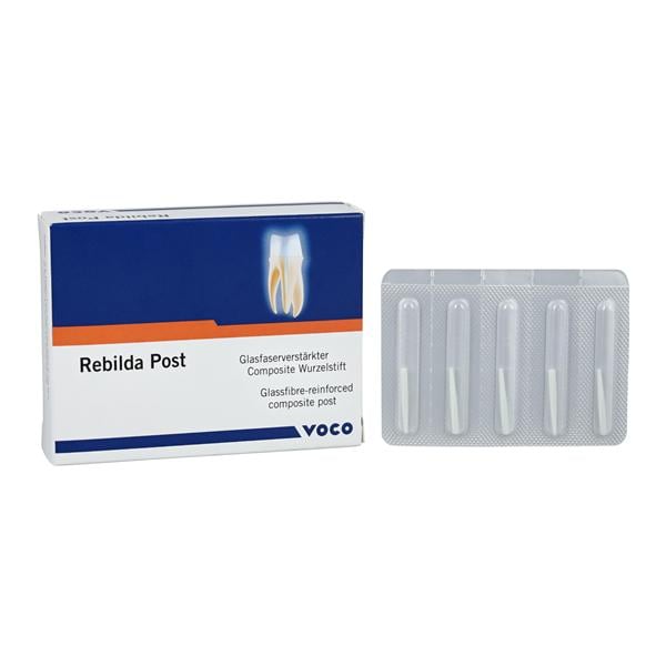 Rebilda Post Fiber Posts Refill Size 20 2 mm White Grooved 5/Pk