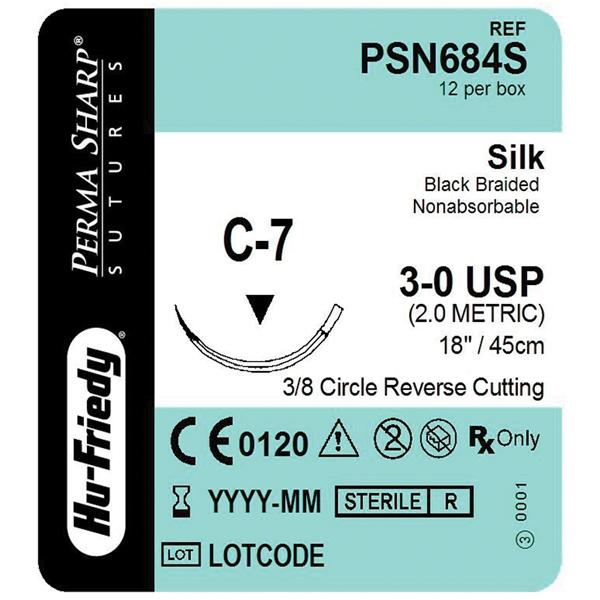 Suture soie noir 12/Boîte