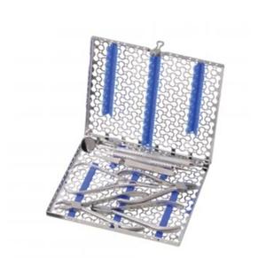 Cassette Orthodontique Petit étroit Bleu 4 pinces et 3 instruments manuels Ch.