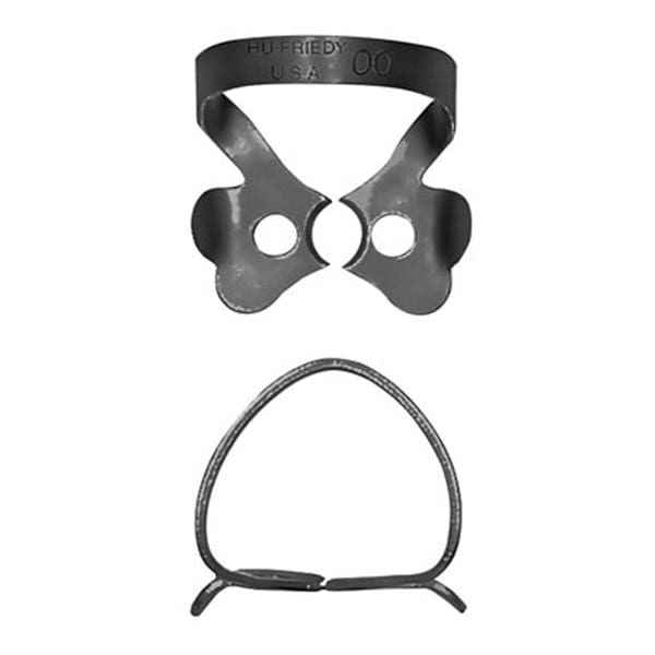 Black Line Rubber Dam Clamp Winged Size 00 Ea