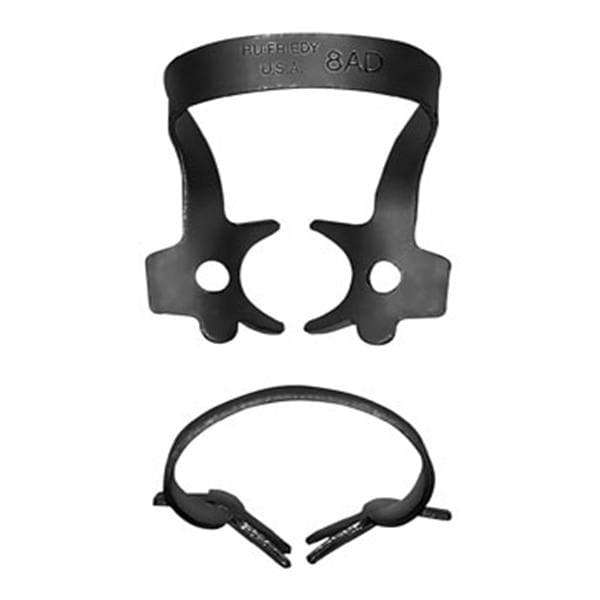 Black Line Rubber Dam Clamp Winged Size 8AD Ea