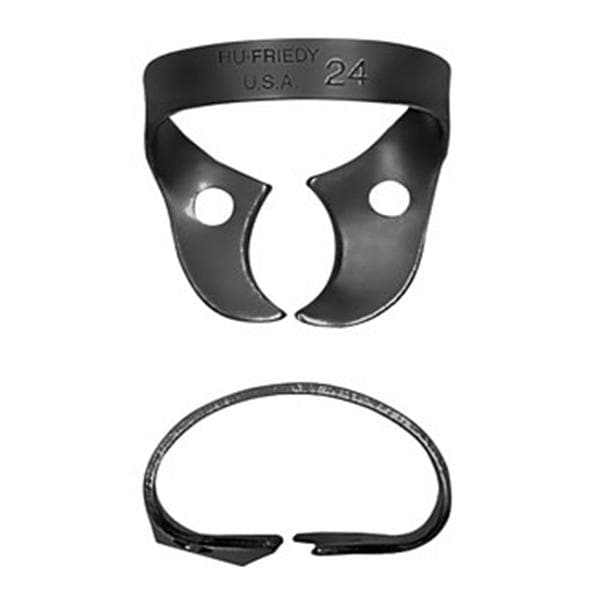 Black Line Rubber Dam Clamp Wingless Size 24 Ea