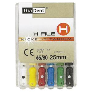 NiTi H-File Hand File 21 mm Size 40 Stainless Steel Black 0.02 6/Bx