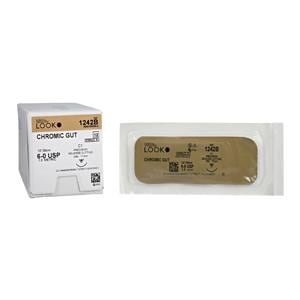 Suture 6-0 12" Chromic Gut Monofilament C-1 Undyed 12/Bx