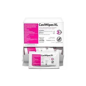 CaviWipes Disinfectant Towelette XL Dpsnsr Cr / Indvdly Wrpd 50/Bx