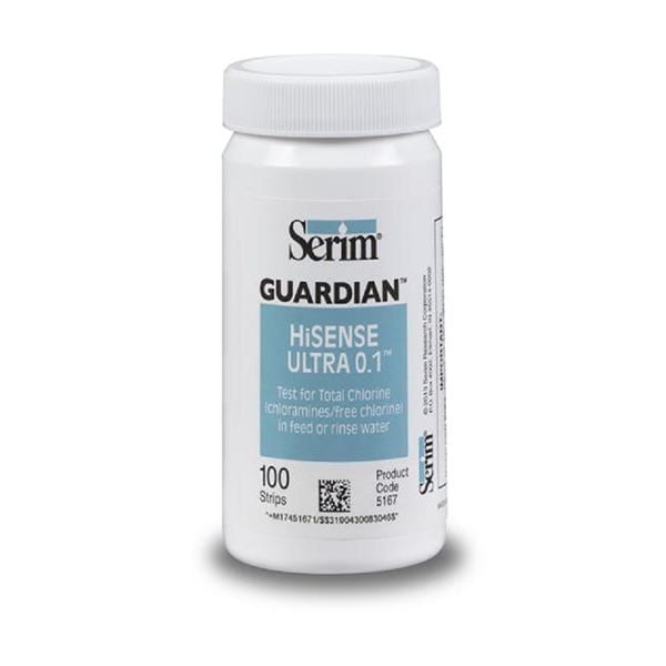GUARDIAN HiSense Ultra 0.1 Chlorine Test Strip With Sample Cups Bx