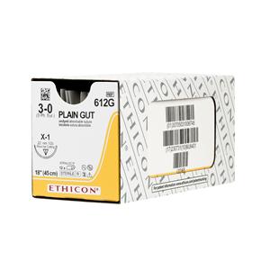 Suture 3-0 Plain Gut X-1 Yellowish Tan 18" Monofilament 12/Bx