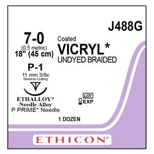 Vicryl P-1 7-0 non teinte 12/Boîte