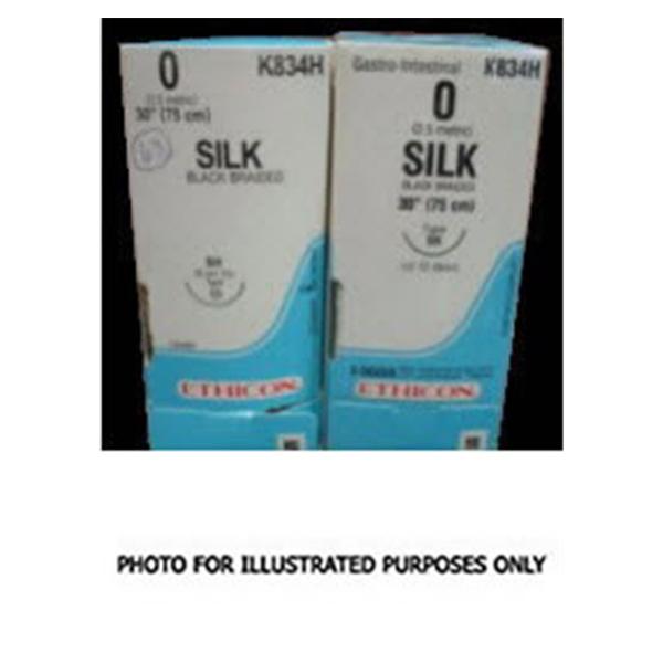 Suture 4-0 Silk No Needle Perma-Hand Black 144" Braid 12/Bx