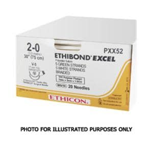 Ethibond Xtra Suture 2 Polyester LR Green 1x20" Braid 2Dz/Bx