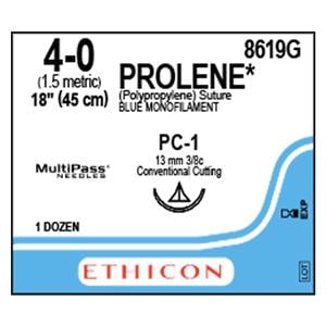 Suture Prolene Mono Blu PC1 12/Boîte