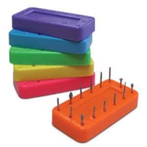 Porte-fraises Magnétique Microban 14 trous Rose fluo Couvercle amovible Ch.