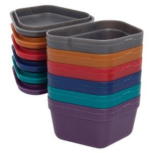 Boîte pour prothèse 3 Assortis; Bleu minuit, prune, gris, sarcelle 12/bt