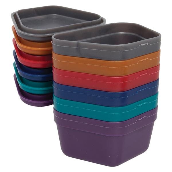 Boîte pour prothèse 3 Assortis; Bleu minuit, prune, gris, sarcelle 12/bt