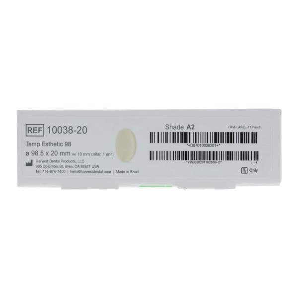 ZCAD Temp Esthetic CAD Disc A2 98.5x20 Ea