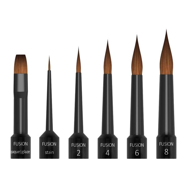 Fusion Brush Ceramist Brush Hybrid Kolinsky Tip #6 2/Pk