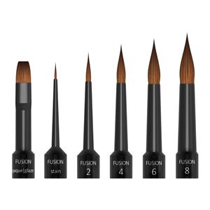 Fusion Brush Ceramist Brush Hybrid Kolinsky Tip #8 2/Pk