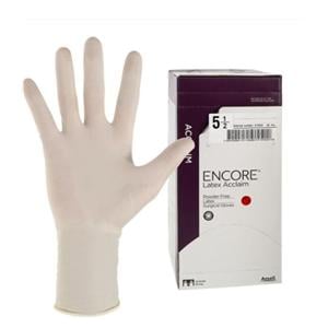 ENCORE Latex Acclaim Latex Surgical Gloves 5.5 Natural 50/Bx