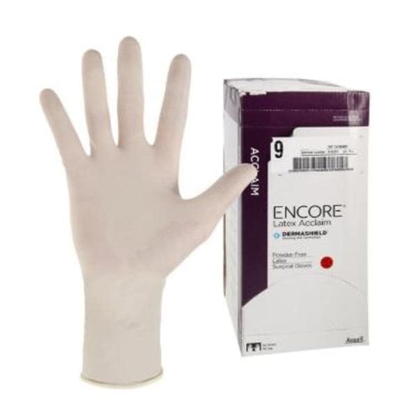 ENCORE Latex Acclaim Latex Surgical Gloves 9 Natural 50/Bx