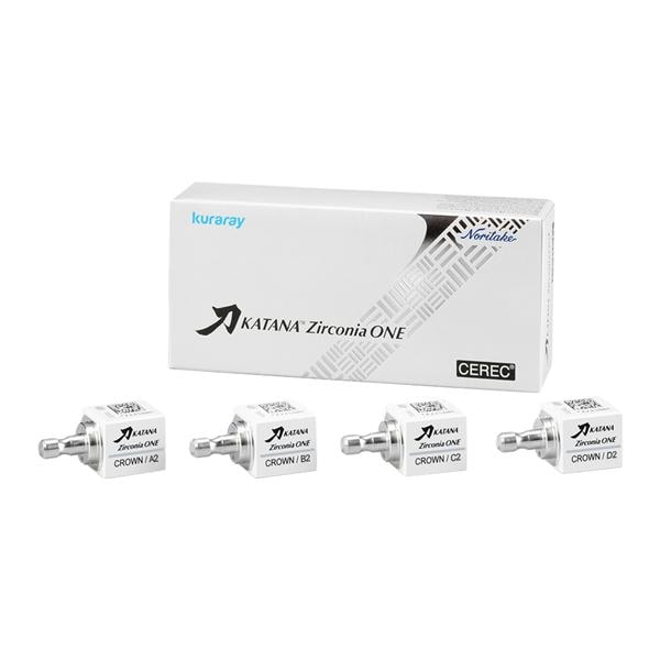 Katana Zirconia ONE Crown Milling Blocks Assorted CEREC 4/Bx