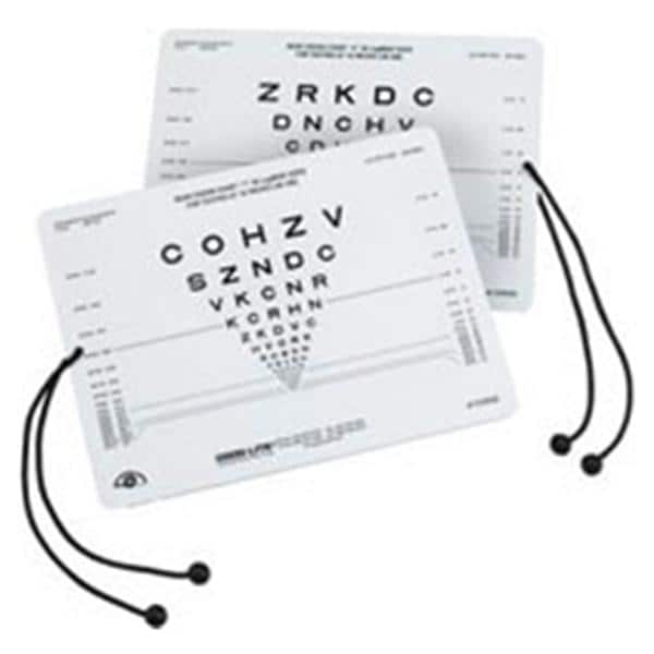 Illiterate Card Vision Testing 16" Testing Distance Ea