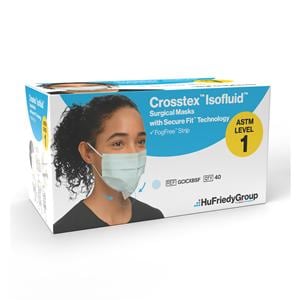 Isofluid Fog-Free Secure Fit Earloop Face Mask ASTM Level 1 Blue 40/Bx, 40 BX/CA