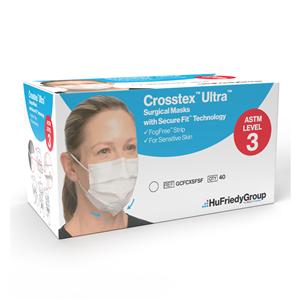 Ultra Sensitive Fog-Free Secure Fit Earloop Mask ASTM Level 3 Anti-Fog Wht 40/Bx, 40 BX/CA