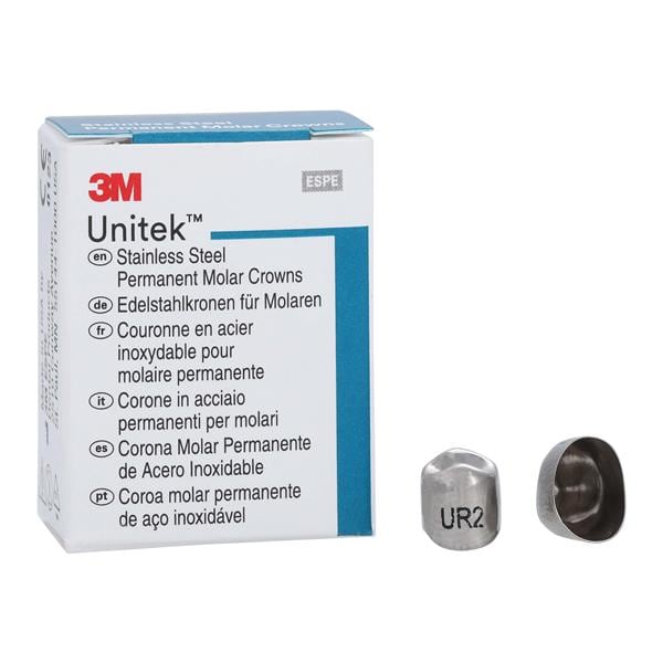 3M™ Unitek™ Crowns Size 2 1st Perm URB Replacement Crowns 5/Bx