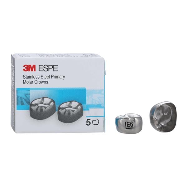 3M™ Crowns Size EUL6 2nd Primary Upper Left Molar Replacement 5/Bx