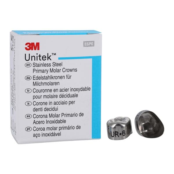 3M™ Unitek™ Crowns Size 6 1st Primary Upper Right Molar Replacement Crowns 5/Bx
