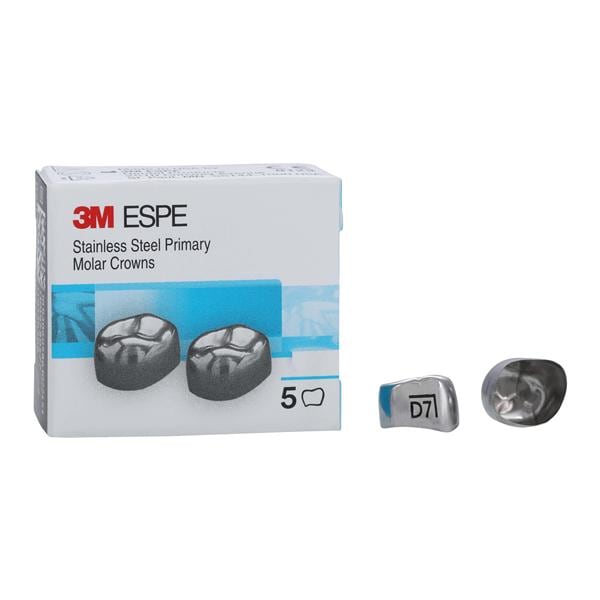 3M™ Crowns Size DLR7 1st Primary Lower Right Molar Replacement Crowns 5/Bx