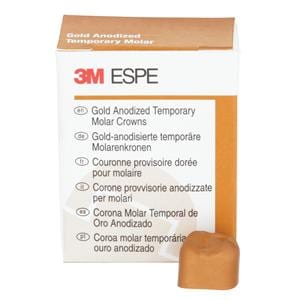 3M™ Unitek™ Gold Anodized Crowns Size 1 1st URM Replacement Crowns 5/Bx