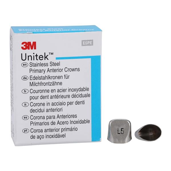 3M™ Unitek™ Crowns Size 5UL Primary Anterior Upper Left Central Refill 5/Bx