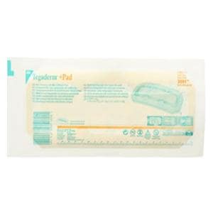 Tegaderm +Pad Film Island Dressing 3-1/2x10" Sterile Non-Adherent Trans Abs LF, 4 CN/CA