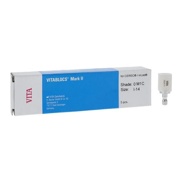 VITABLOCS Mark II 3D Milling Blocks I14 0M1C For CEREC 5/Pk